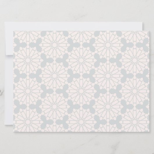 Islamisches geometrisches Muster Save The Date (Vorderseite)