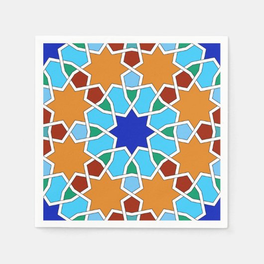 Islamisches geometrisches Muster Serviette (Vorderseite)