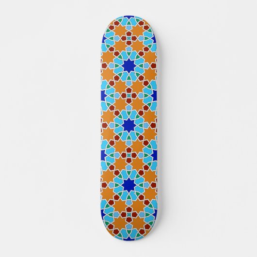 Islamisches geometrisches Muster Skateboard (Vorne)