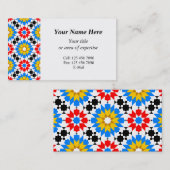 Islamisches geometrisches Muster Visitenkarte (Vorne/Hinten)