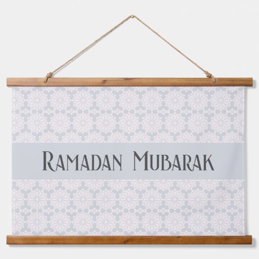 Islamisches geometrisches Muster Wandteppich Mit Holzrahmen (Vorne)
