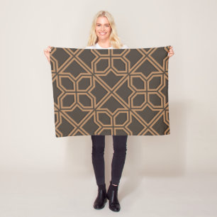 Islamisches geometrisches Musterdesign Fleecedecke
