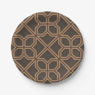 Islamisches geometrisches Musterdesign  Pappteller