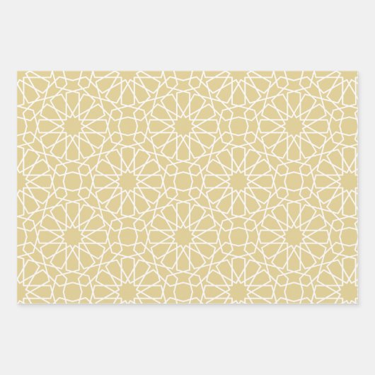 Islamisches Gold Arabesque Muster Geschenkpapier (Vorderseite 2)