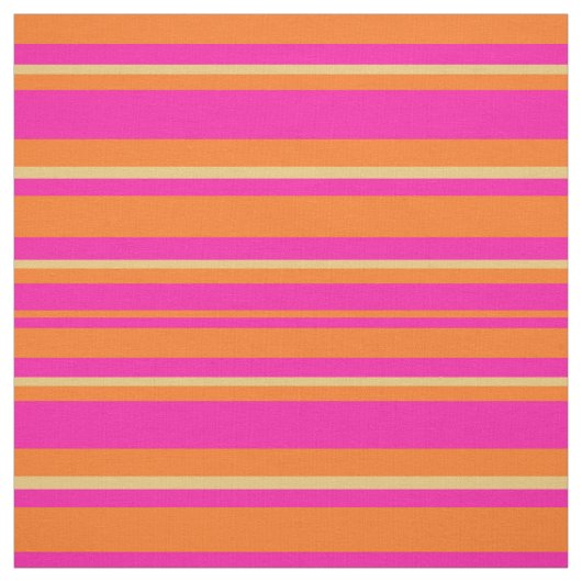 Islamisches helles rosa orange gestreiftes Muster Stoff (Muster)