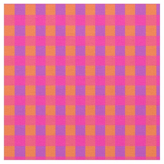 Islamisches helles rosa orange Karo-Muster Stoff (Nahaufnahme)