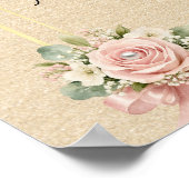 Islamisches Hochzeits-Willkommensschild Blush Rosa Poster (Ecke)