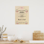 Islamisches Hochzeits-Willkommensschild Blush Rosa Poster (Küche)