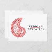 Islamisches Hochzeitsmuster der Verlobung Einladung (Vorne/Hinten)