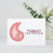 Islamisches Hochzeitsmuster der Verlobung Einladung (Stehend Vorderseite)