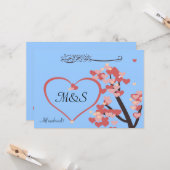 Islamisches Hochzeitsstipenherz der Liebe Karte (Vorderseite/Rückseite Beispiel)