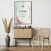 Islamisches Hochzeitssymbol - Goldrahmen Acrylschild