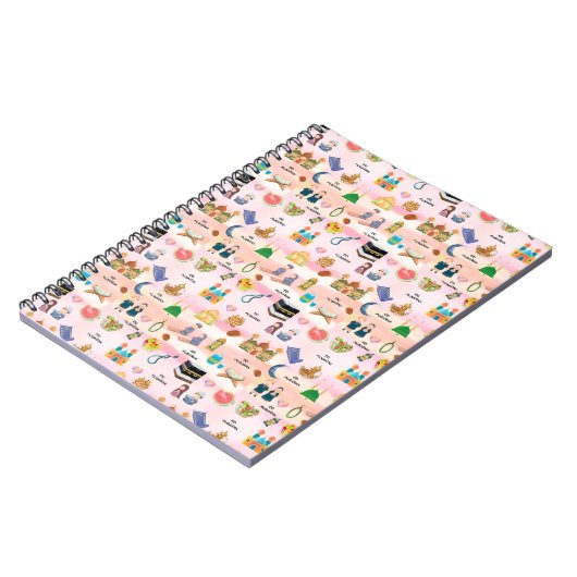 Islamisches Kinder Notizbuch – Buntes Eid und Rama Notizblock (Linke Seite)