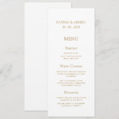 Islamisches muslimisches Weiß Menükarte (Vorne/Hinten)