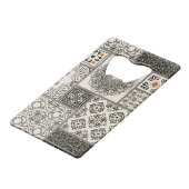 Islamisches Muster aus Keramik Geldbeutel Flaschenöffner (Rückseite Schrägansicht)