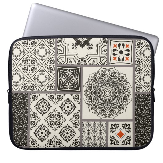 Islamisches Muster aus Keramik Laptopschutzhülle (Vorderseite)