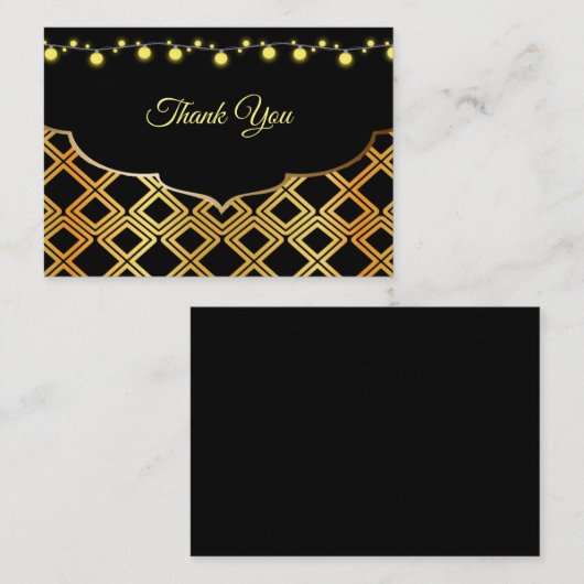 Islamisches Muster Danke Karte (Vorne/Hinten)