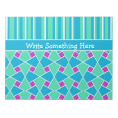 Islamisches Muster und Streifen Editor oder Jotter Notizblock (Vorderseite)