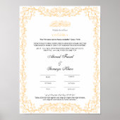 Islamisches Nikah an Poster (Vorne)