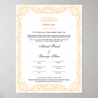 Islamisches Nikah an Poster