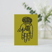 Islamisches Symbol: Hamsa Postkarte (Stehend Vorderseite)