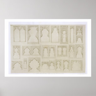 Islamisches und maurisches Bogen für Balkone, wi Poster