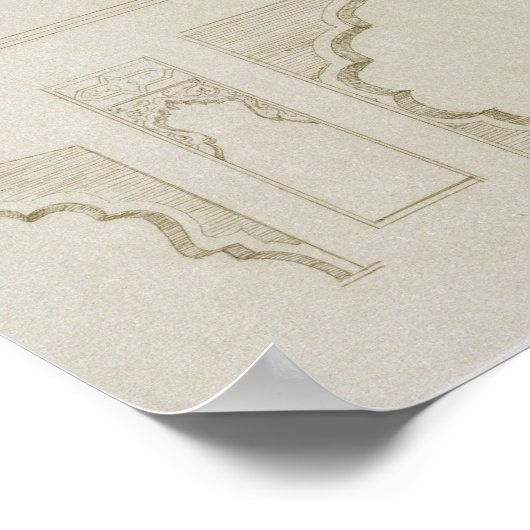 Islamisches und maurisches Bogen für Balkone, wi Poster (Ecke)