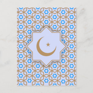 islamitisches geometrisches Muster Postkarte