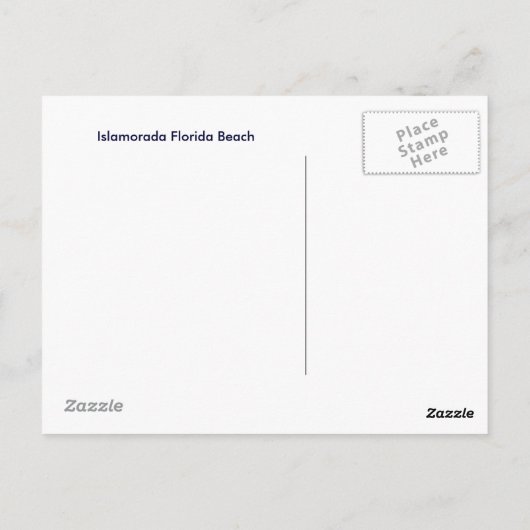 Islamorada Florida Beach Postkarte (Rückseite)