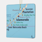 Islamorada Florida Karte Keramikornament (Links)