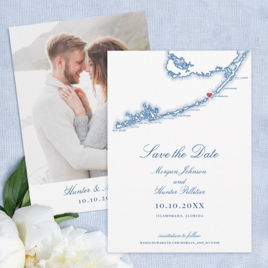 Islamorada Florida Keys Elegante Marine Blue Weddi Save The Date