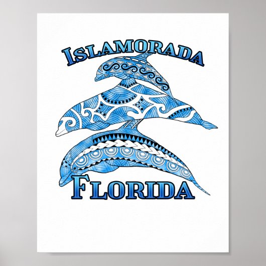 Islamorada Florida Keys Vacation Delphine Poster (Vorne)