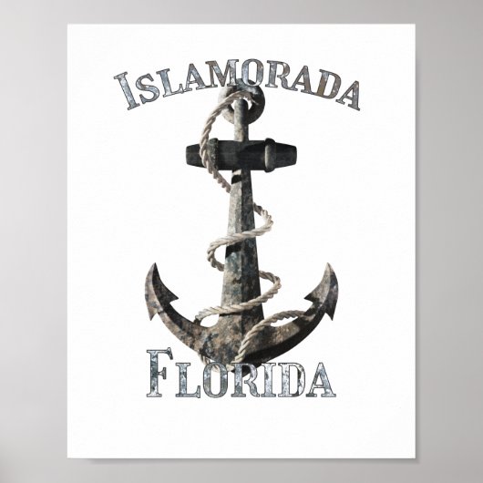 Islamorada Florida Keys Vacation Nautical Anchor Poster (Vorne)