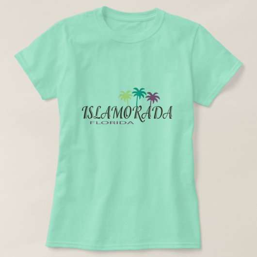 Islamorada Florida mit Palmen T-Shirt (Design vorne)