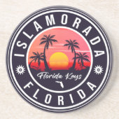 Islamorada Florida Retro Sunset Beach Souvenir 60e Getränkeuntersetzer (Vorne)