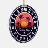Islamorada Florida Retro Sunset Beach Souvenir 80e Keramik Ornament (Rechts)