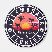 Islamorada Florida Retro Sunset Beach Souvenirs Magnet (Vorne)
