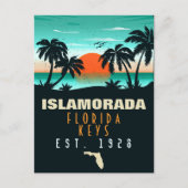 Islamorada Florida Retro Sunset Beach Souvenirs Postkarte (Vorderseite)
