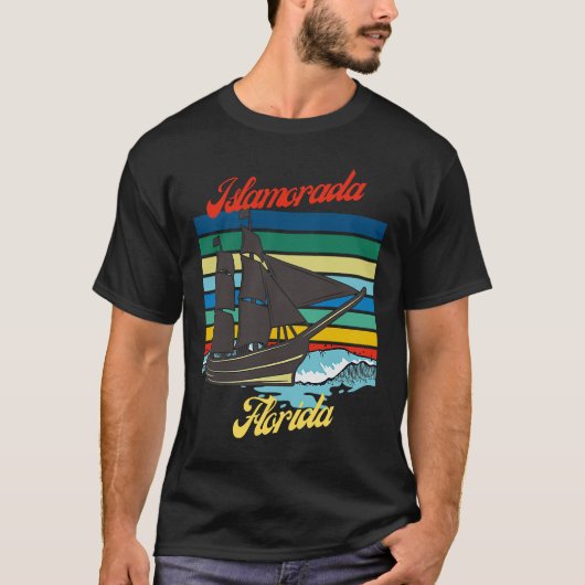 Islamorada Florida Sailing Sailboat Captain T-Shirt (Vorderseite)