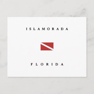 Islamorada Florida Scuba Dive Flag Postkarte