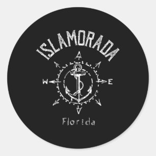 Islamorada Florida Souvenir Segeln Runder Aufkleber