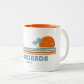 Islamorada Florida Sun Palm Trees Zweifarbige Tasse (VorderseiteRechts)