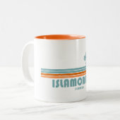 Islamorada Florida Sun Palm Trees Zweifarbige Tasse (Vorderseite Links)