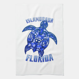 Islamorada Florida Vacation Tribal Turtle Geschirrtuch