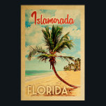 Islamorada Florida Vintag Palm Tree Beach Poster<br><div class="desc">Islamorada,  Florida Vintages Strandproster.</div>