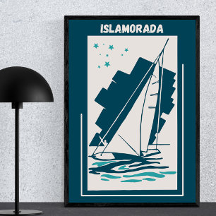 Islamorada in Florida Keys - Segeln im Vintage-Sti Poster