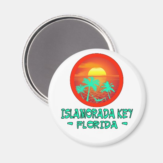 ISLAMORADA KEY FL TROPICAL DESTINTINATION MAGNET (Vorderseite/Rückseite)