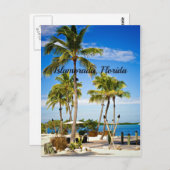 Islamorada, Palmen in Florida Postkarte (Vorne/Hinten)