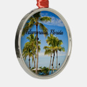 Islamorada, Palmen in Florida Silbernes Ornament (Rechts)