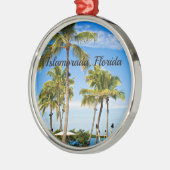 Islamorada, Palmen in Florida Silbernes Ornament (Links)